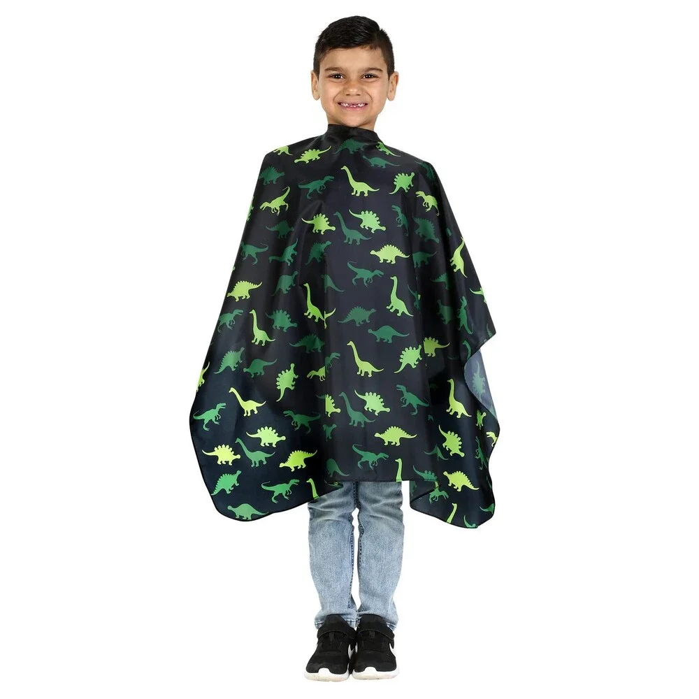 Kids Size Dinosaur Barber Cape for Hair Cutting at Home or in The Professional S